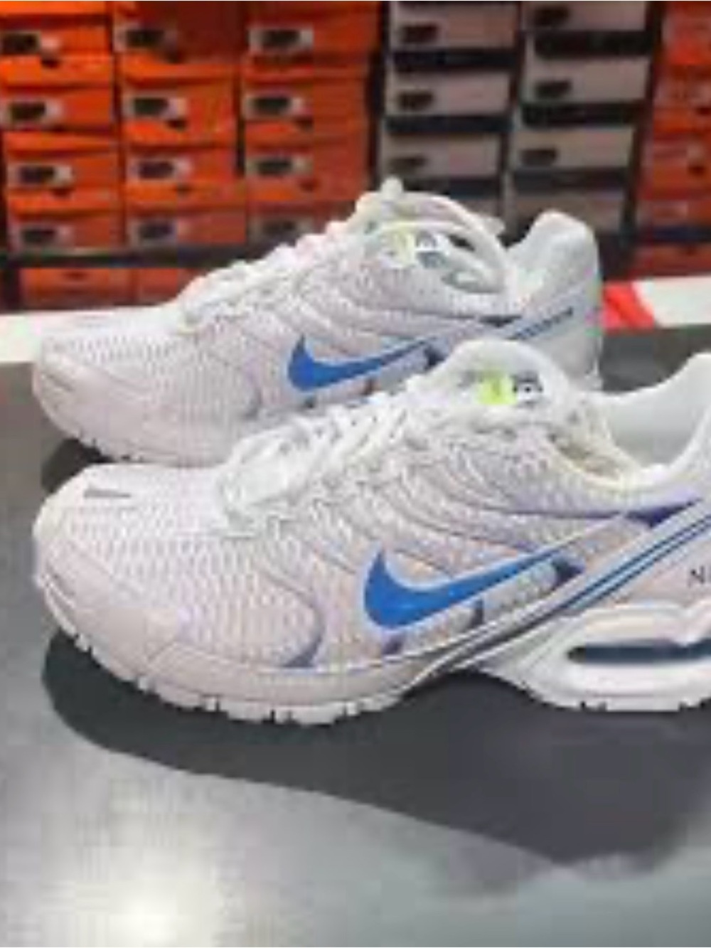 Nike White Torch 4 Mesh Women's Running Sneakers with Blue Swoosh